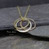 Tiny Forever - 9ct solid gold delicate pendant, hammered contemporary handmade in UK by Fiona Lewis gift girlfriend wife anniversary gift - Image 2